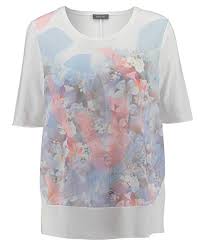 Basler Womens Alice Floral T Shirts Multicoloured Off