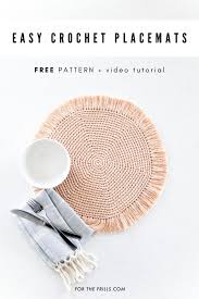 Floral patterns can be used in many different kinds of designs, such as backgrounds, icons, cards, and many more. Easy Crochet Placemats With Fringe Free Pattern Video Tutorial For The Frills