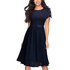 Free Shipping Buy Miusol Women S Casual Floral Lace Vintage Slim Bridesmaid Party Dresses For With Images Casual Cocktail Dress Mini Dress Casual Party Dresses For Women