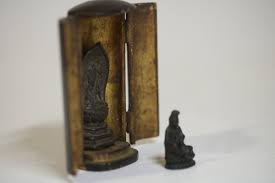 T248 古銅懐中仏2点仏教美術携帯仏仏像アンティーク古道具52302