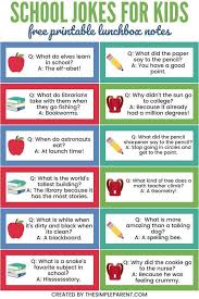 40 Funny School Jokes For Kids Free Printable The Simple Parent In 2020 School Jokes Jokes For Kids Funny Jokes For Kids