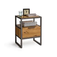 Metal Bedside Table The Brooklyn Range Oak Furniture Land Bedside Table Metal Oak Furniture Land Metal Bedside