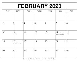 February 2021 printable calendar with holidays. Free Printable February 2021 Calendars