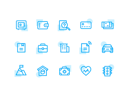 Insurance And Financial Icons Finance Bank Budget Planner Printable Personal Financial Planning