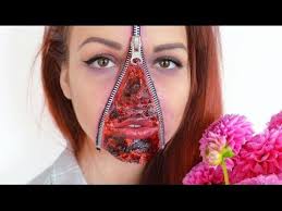 Zipper Face Halloween Make Up Viktoriasarina Zombie Schminke Gruselig Schminken Wunden Schminken