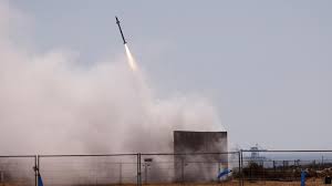 Iron dome tamir interceptors launched against rockets fired from gaza towards southern israel. Lmcmfwasosrfem