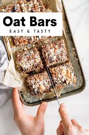 Healthy Vegan Oat Bar Recipe Gluten Free Recipe In 2020 Vegan Oat Bar Recipe Healthy Granola Bars Oat Bar Recipes