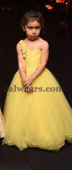 Pretty Kid In Lemon Yellow Frock Kids Dress Kids Dresses Traditional Indian Dress