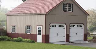 Available in 20′, 24′ and 28′ widths. Two Story Garage Amish 2 Story One Or Two Car Garages More