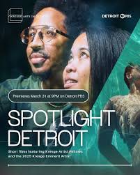 🎬 A celebration of Detroit's artists and filmmakers! Spotlight Detroit  returns with 25 short films featuring the 2024 Kresge Artist Fellows and  2025 Eminent Artist, Marion Hayden. The films explore creative practices,