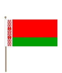 Landen vlaggen van rusland bestellen. Zwaaivlag Wit Rusland 30x45cm Luxe Vlaggenclub