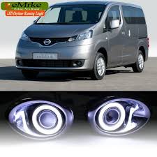 Eemrke Drl Daytime Running Lights For Nissan Nv200 Evalia Vanette Led Angel Eye Halogen Bulbs H11 55w Fog Lights Assembly Led Angel Eyes Running Lights Nissan