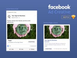 Facebook Ad Creative Template In Sketch Format Ad Creative Facebook Ad Template Facebook Ad Mockup