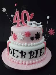 Happy 40th Birthday Cake For Her Pin On Fanny Anns Fancies Cakes And Cake Decorating Classes