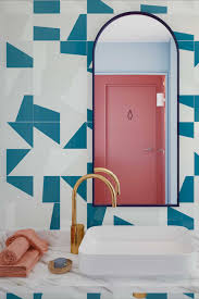 Carrelage Mural Graphique Bicolore Carrelage Salle De Bain Originale Sol Et Mur