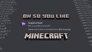The standard galactic alphabet is the language it is written in. Oh So You Like Minecraft Name Every Item In Enchantment Table Youtube