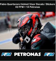 Start date apr 27, 2020. Visor Decals Stickers For Fabio Quartararo Helmet 3 Stickers Ebay
