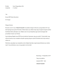 Merupakan sebuah surat yang menjadi syarat administratif, biasanya ditulis untuk memberitahukan keinginan seorang karyawan, untuk mengundurkan diri dari jabatan dan tugas yang sedang di jabat saat itu. Contoh Surat Pengunduran Diri Filetype Doc Download Kumpulan Gambar