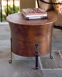 Copper Drum Table Charleston Gardens Home And Garden Collection Classic Outdoor And Garden Furnishings Urns Copper Furniture Copper Table Copper Decor