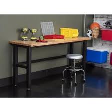 Husky 6 Ft Adjustable Height Solid Wood Top Workbench G7200s Us The Home Depot In 2020 Adjustable Height Workbench Adjustable Height Work Table Workbench Top