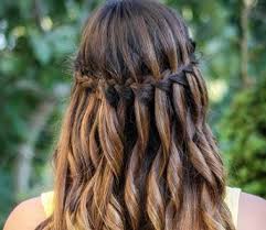 في المنزل يمكنك عمل تسريحات مختلفة مصر فايف Waterfall Braid Hairstyle Braids With Curls Thick Hair Styles