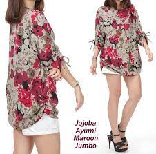 Blouse wanita warna hitam dipadukan motif bunga model lengan pendek terbaru 2018. Jual Jojoba Jumbo Baju Atasan Wanita Big Size Motif Bunga Lengan Panjang Di Lapak Paphika Bukalapak