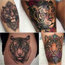 Tiger Tattoos Tiger Tattoos For Females Tiger Tattoos Meaning Explore More Tiger Tattoo Ide Tiger Tattoo Thigh Geometric Tiger Tattoo Tiger Tattoo Sleeve