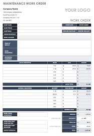 Repairrder template excel work forms maintenance request fo example. 15 Free Work Order Templates Smartsheet
