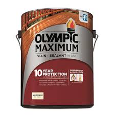 olympic maximum 1 gal white base 1 solid color exterior stain and sealant in one