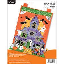 bucilla seasonal felt home decor door wall hanging kits the haunted house