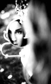 Black And White My Favorite Photo Mirror Photography Reflection Photography Woman Mirror Reflection
