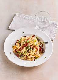 Schnelle Spaghetti Mit Getrockneten Tomaten Oliven Und Chili Von Koelkast Chefkoch Rezepte Lebensmittel Essen Nudeln Mit Getrockneten Tomaten