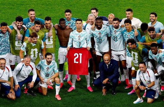 Cristiano Ronaldo scored his first World Cup knockout goal before Goncalo  Ramos struck a dramatic 94th-minute winner as Portugal edged Croatia 2-1 in  a chaotic Round of 32 clash in Toronto, with