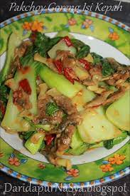 Pakchoy Goreng Isi Kepah Memasak Makanan Dapur