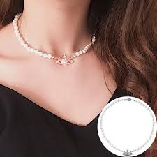 Browse different ideas for her birthday no matter how long you've been for instance, this could be a sterling silver necklace with the bracelet to match. Buy White Pearl Bead Necklaces Crystal Rhinestone Saturn Planet Necklace Best Friend Girlfriend Birthday Anniversary At Affordable Prices Price 10 Usd Free Shipping Real Reviews With Photos Joom