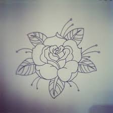 Traditional Rose Tattoo Linework By Hobojay On Deviantart Traditional Rose Tattoos Traditional Roses Line Work Tattoo