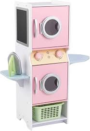 Maybe you would like to learn more about one of these? Amazon Com Kidkraft Laundry Playset Children S Pretend Wooden Stacking Washer And Dryer Toy With Iron And Basket Pastel Gift For Ages 3 Toys Games