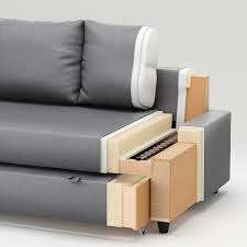 Chair bed in teal, red, black & beige. Friheten Sleeper Sectional 3 Seat W Storage Skiftebo Dark Gray Ikea