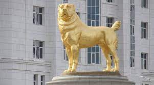 Alabai̇ orta asya çoban köpeği alabai central asia shepherd dog ( bu bir t.c. Turkmenistan President Unveils 19 Foot Gold Coated Sculpture Of His Favourite Dog Breed Trending News The Indian Express