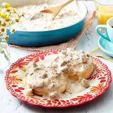 Image result for sausage gravy biscuits