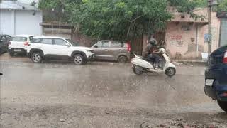 रेवाड़ी में झमाझम बारिश से मौसम हुआ सुहावना, लोगों को गर्मी से मिली राहत - rewari heavy rain brings relief boosts kharif crops