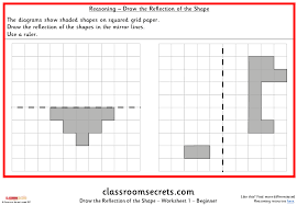 These shape equation puzzles are great to boost . Draw The Reflection Of The Shape Ks2 Reasoning Test Practice Classroom Secrets