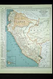 Busca lugares y direcciones en ecuador con nuestro mapa callejero. Peru Map Of Brazil Map Wall Decor Art Vintage Ecuador 1939 Etsy Mapa Cartografia Amazonia Azul