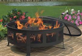 Round Portable Fire Pit Outdoor Fire Pit Backyard Campfire Pit Garden Fire Pit