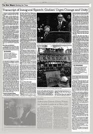 How old is andrew giuliani? The New Mayor Transcript Of Inaugural Speech Giuliani Urges Change And Unity The New York Times