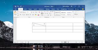 It may contain multiple spaces. How To Diagonally Split A Cell In Ms Word