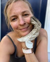 First pic, cute tired mode. Second pic, beast mode. Third pic, the labor of  love (in progress). For my birthday (tomorrow) I gifted myself a complete  re-do of my yard. No more