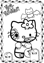 You can find your hello kitty halloween coloring pages from this category. Scary Halloween Hello Kitty Coloring Pages Cartoon Coloring Coloring Home