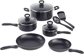 Wearever A801sa Comfort Grip Nonstick Oven Safe Dishwasher Safe Pfoa Free Set Cookware 10 Pi Cookware Set Cookware Set Stainless Steel Cookware Sets