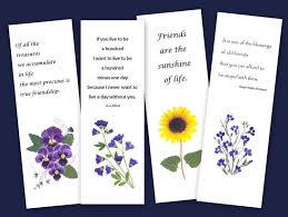 Check spelling or type a new query. Set Of 4 Bookmarks Pressed Flowers Friendship Quotes Etsy
